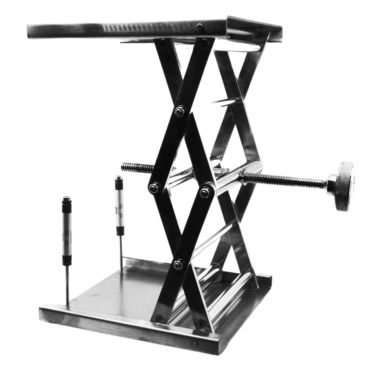 Large Labjack Stainless Steel Lab Jack, X-Large, 30 x 30 cm — Eisco Industrial