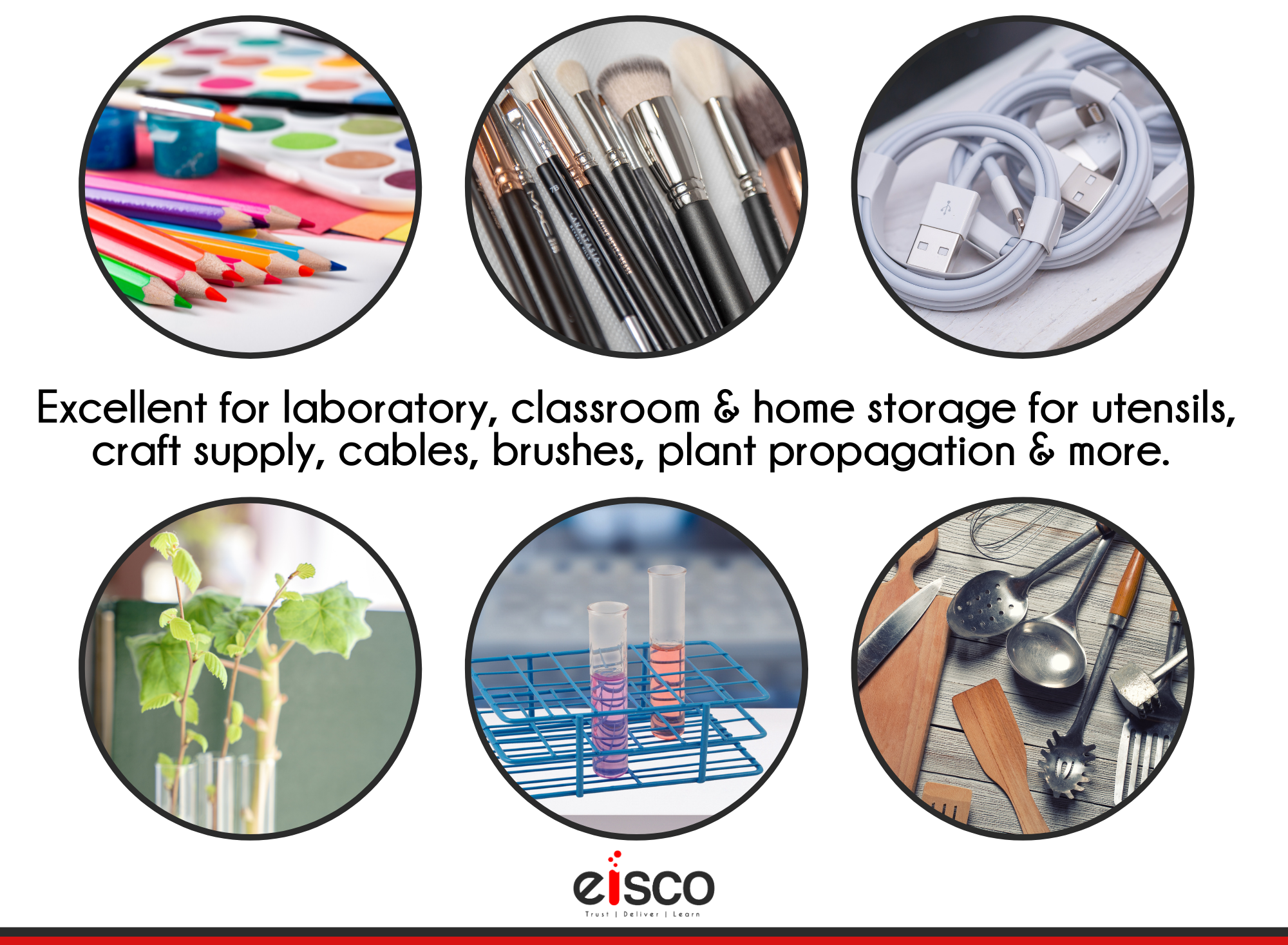 Blue Epoxy Coated Steel Wire Test Tube Rack, 80 Tubes(18-20mm), 8x10 Format