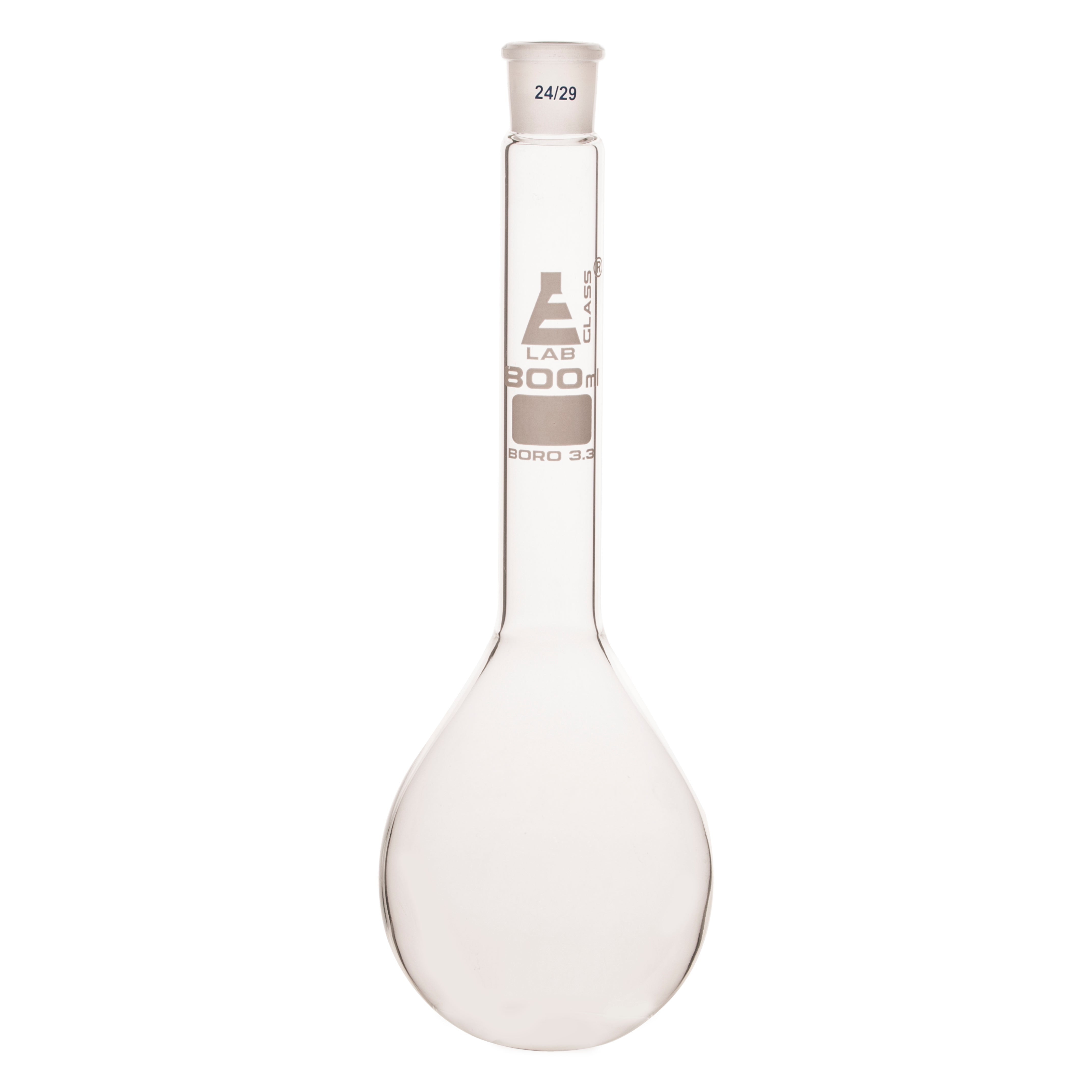 Borosilicate Kjeldahl Flask with Standard Ground Joint 24/29, 800 ml, Autoclavable