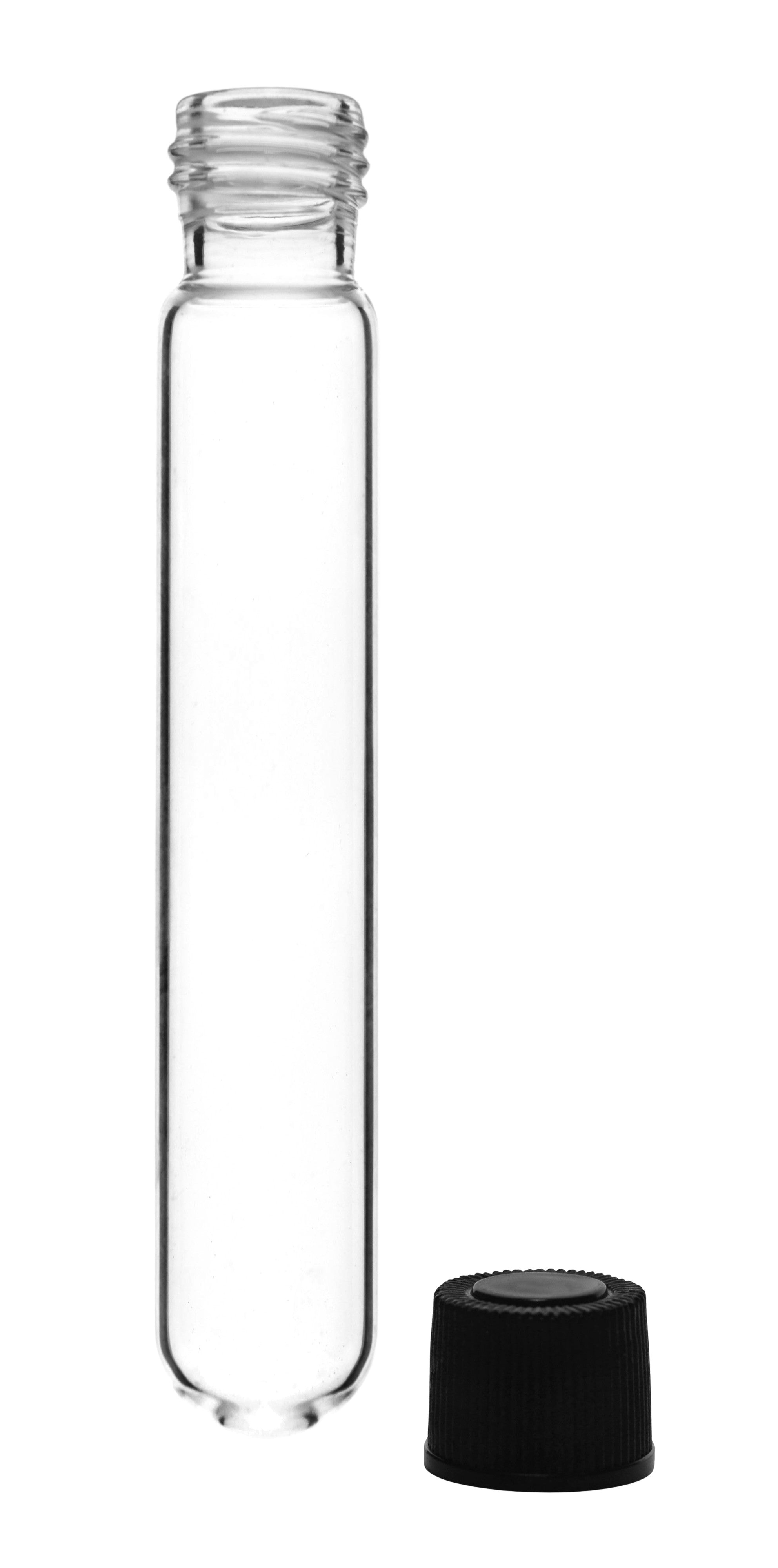 Borosilicate Glass Test Tubes, 10 ml, Round Bottom with Screw Cap