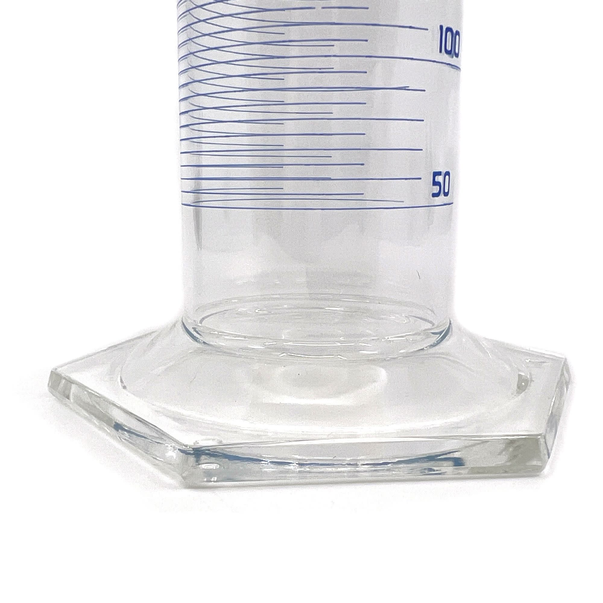 Borosilicate Glass ASTM Graduated Cylinder with Hexagonal Base and Guard, 500 ml, Class A with USP & Individual Work Certificate, Autoclavable