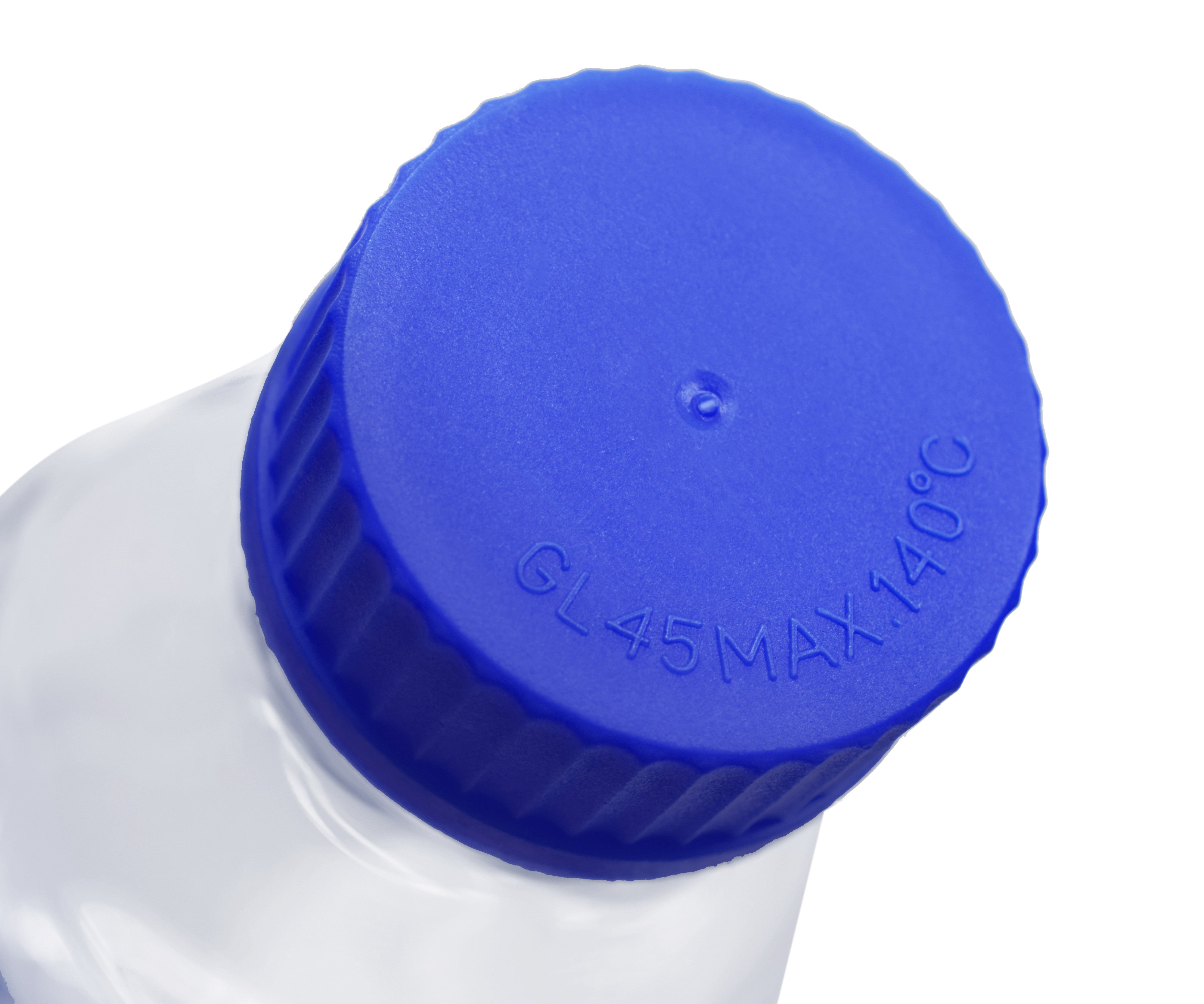 Clear Borosilicate Glass Reagent Bottle with Screw Cap, 2000 ml with Graduations, Autoclavable