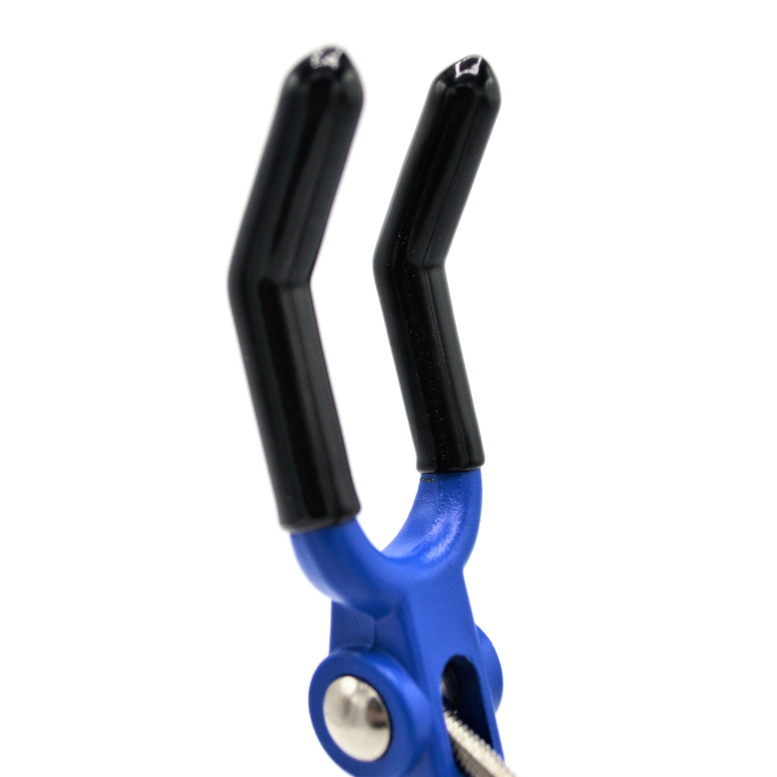 3 Finger, Vinyl Coated, Lab Clamp on Rod,  4.125" (10.5 cm) Maximum Clamp Opening