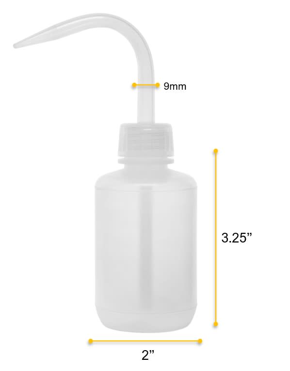 Low Density Polyethylene (LDPE) Premium Wash Bottle, 250 ml, Non Flexible Delivery Tube