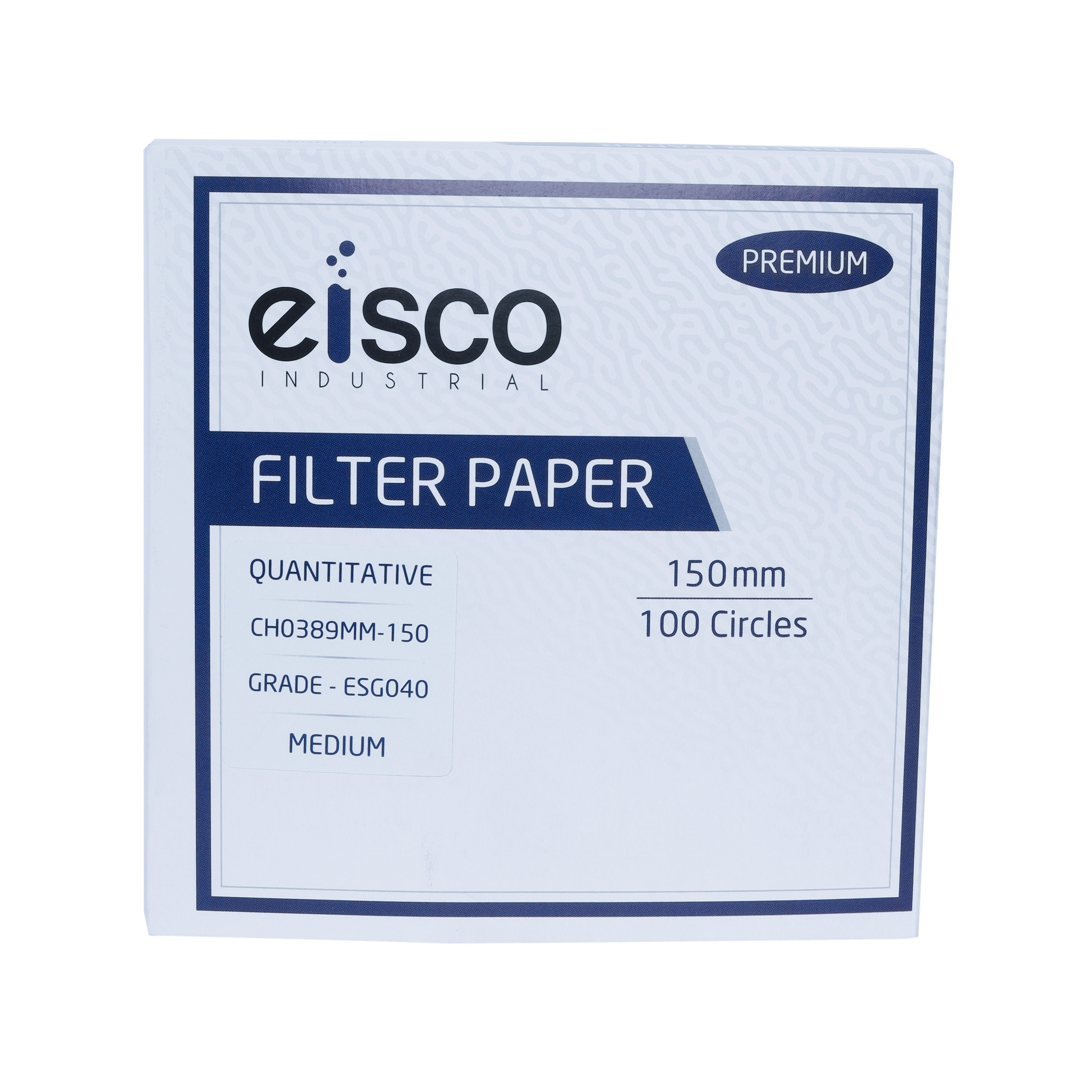 Premium Quantitative Filter Paper, 150mm, Ashless, Grade ESG040, Pack of 100