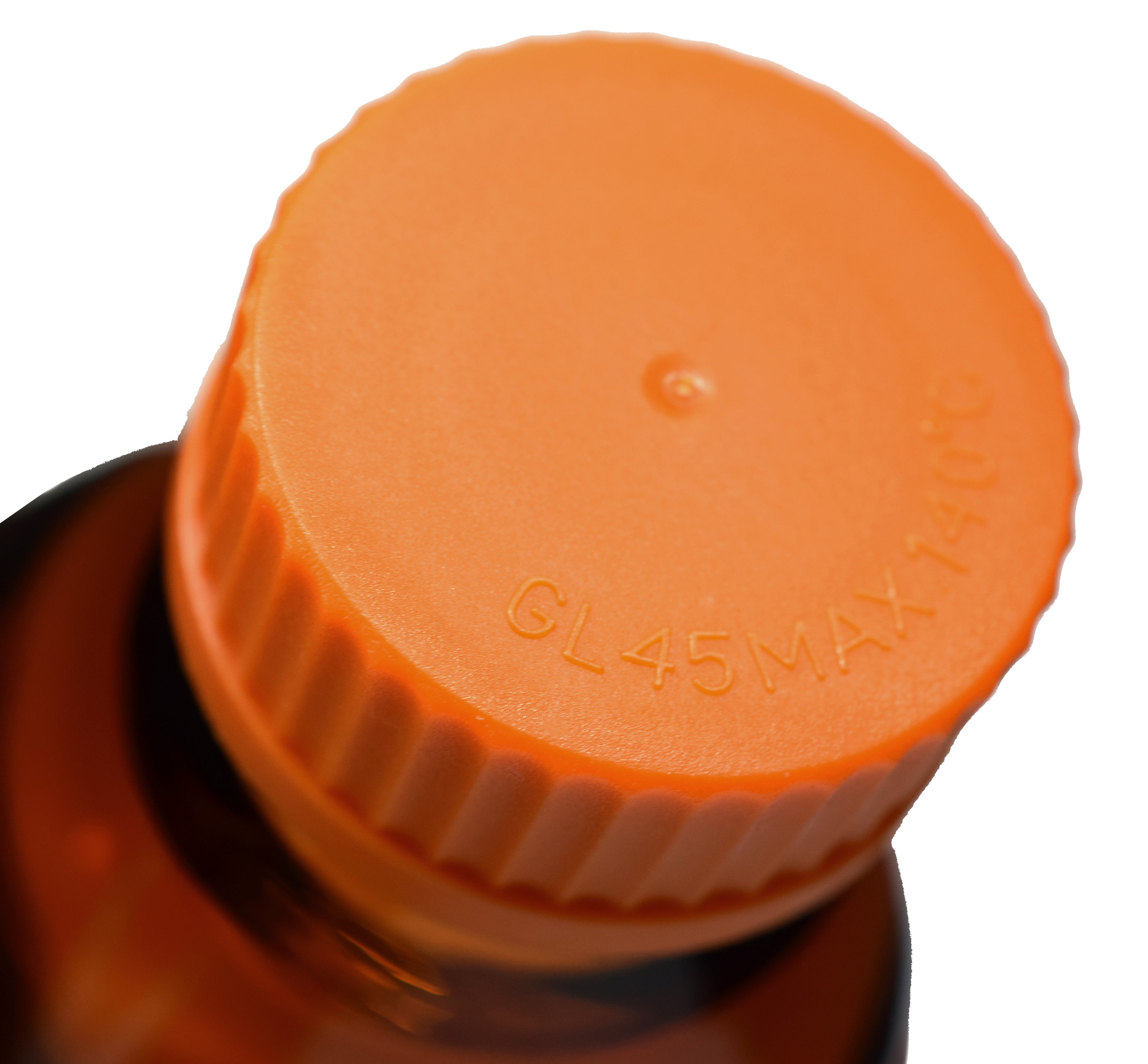 Amber Borosilicate Glass Reagent Bottle with Screw Cap, 2000 ml with Graduations, Autoclavable
