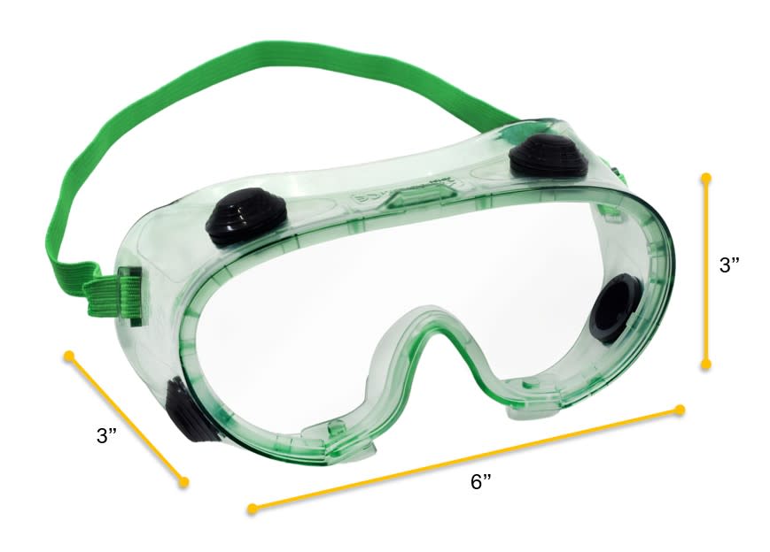Adjustable Safety Goggles, Indirect Vent