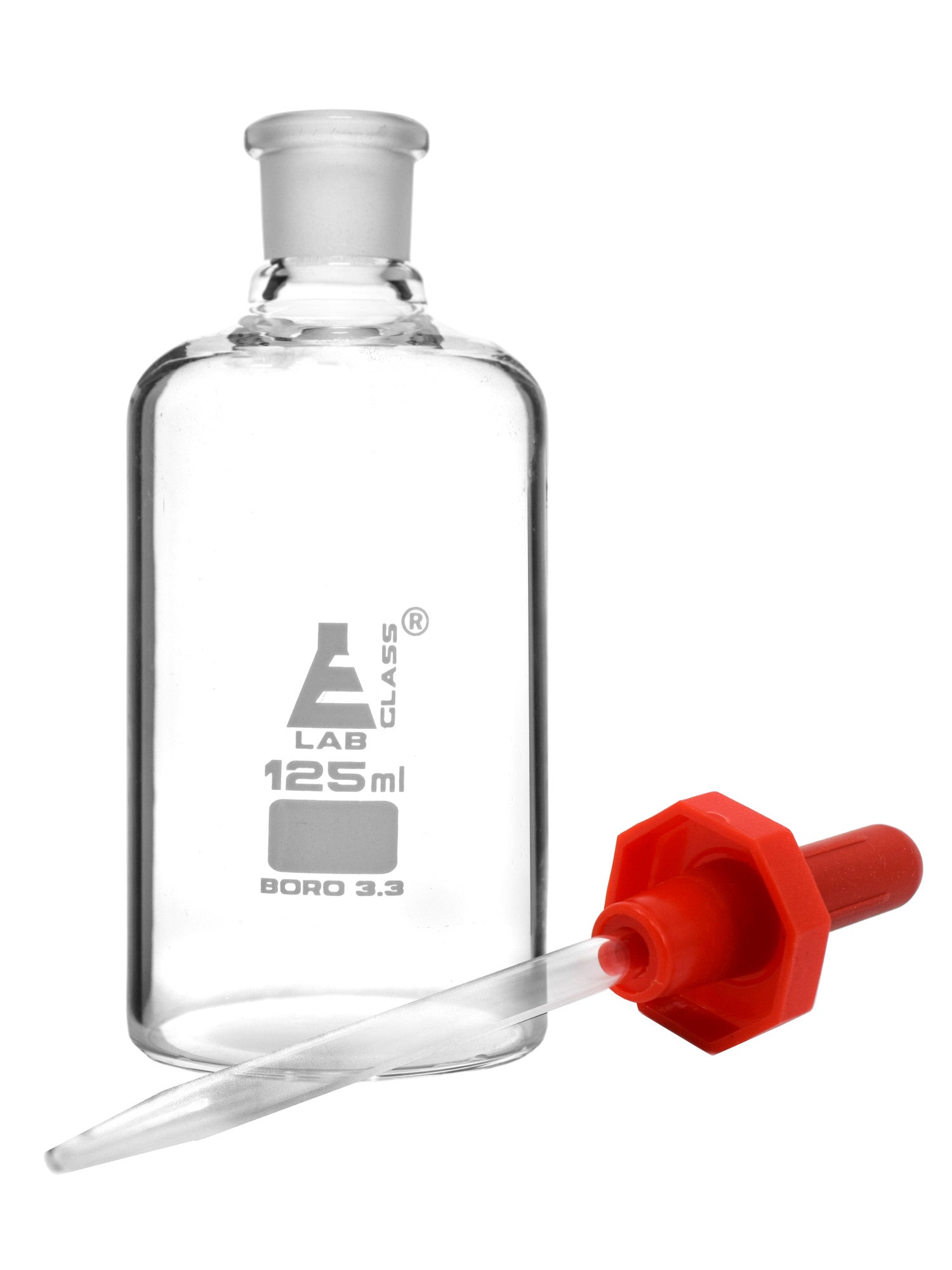 Borosilicate Pipette Dropping Bottle, 125 ml, Autoclavable