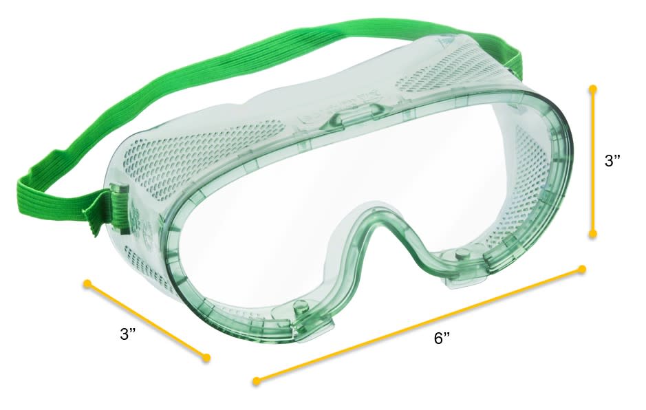 Adjustable Safety Goggles, Direct Vent
