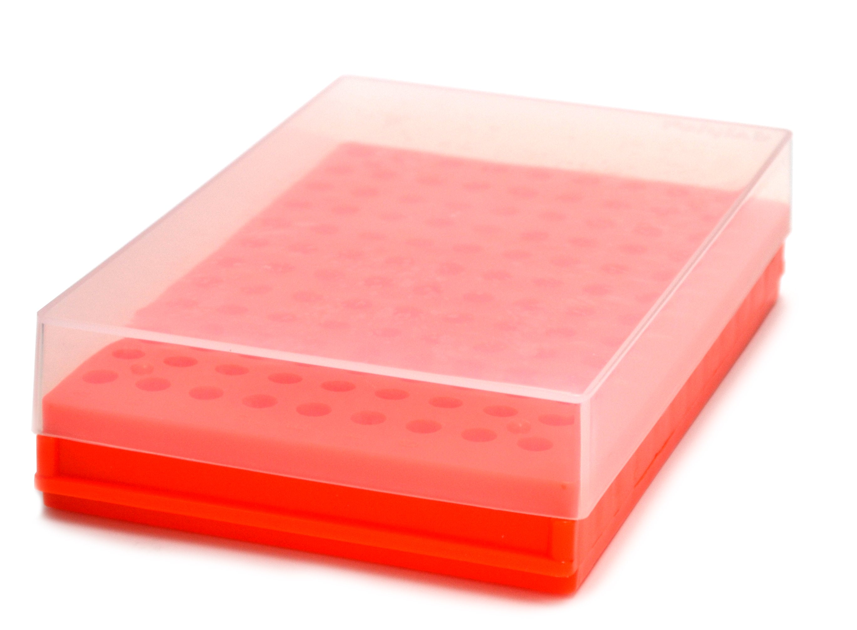 Polypropylene Dual Sided Microtube Rack with Lid, 108 Tubes (0.5ml and 1.5ml)