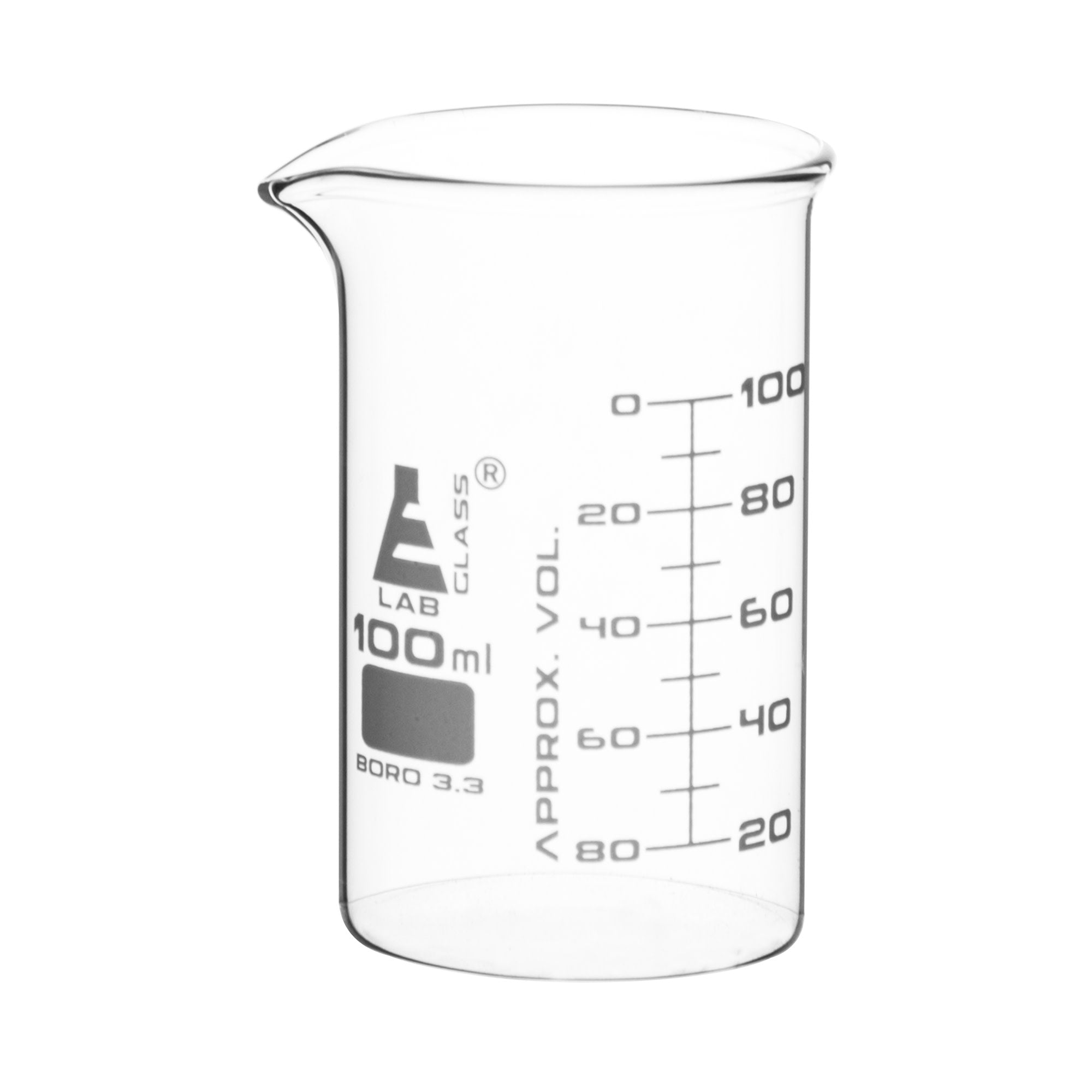 Borosilicate ASTM Tall Form Beaker, 50ml, 10ml Graduation, Autoclavable
