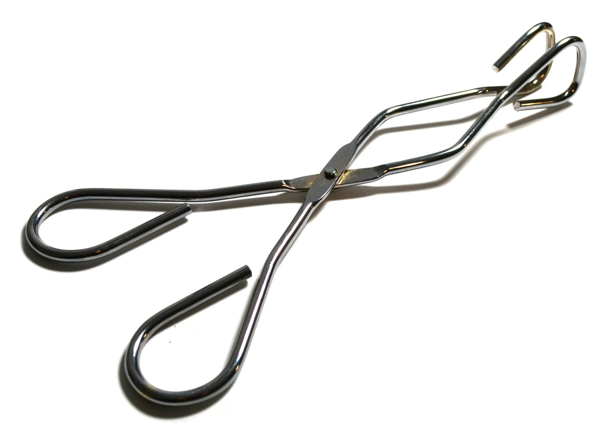 Nickel crucible tongs with groove - Total length/clamp 200/95 mm