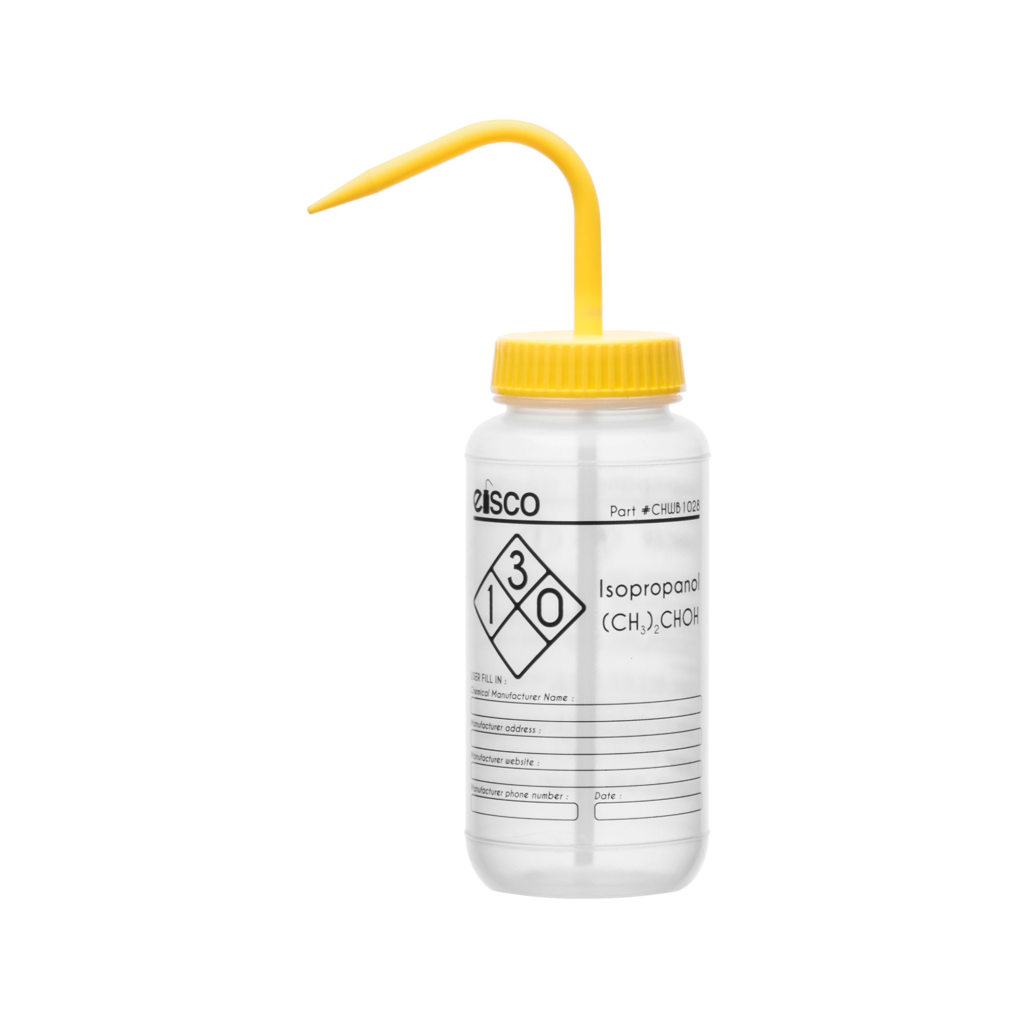 Performance Plastic Wash Bottle, Isopropanolr, 500 ml - Labeled (1 Color)