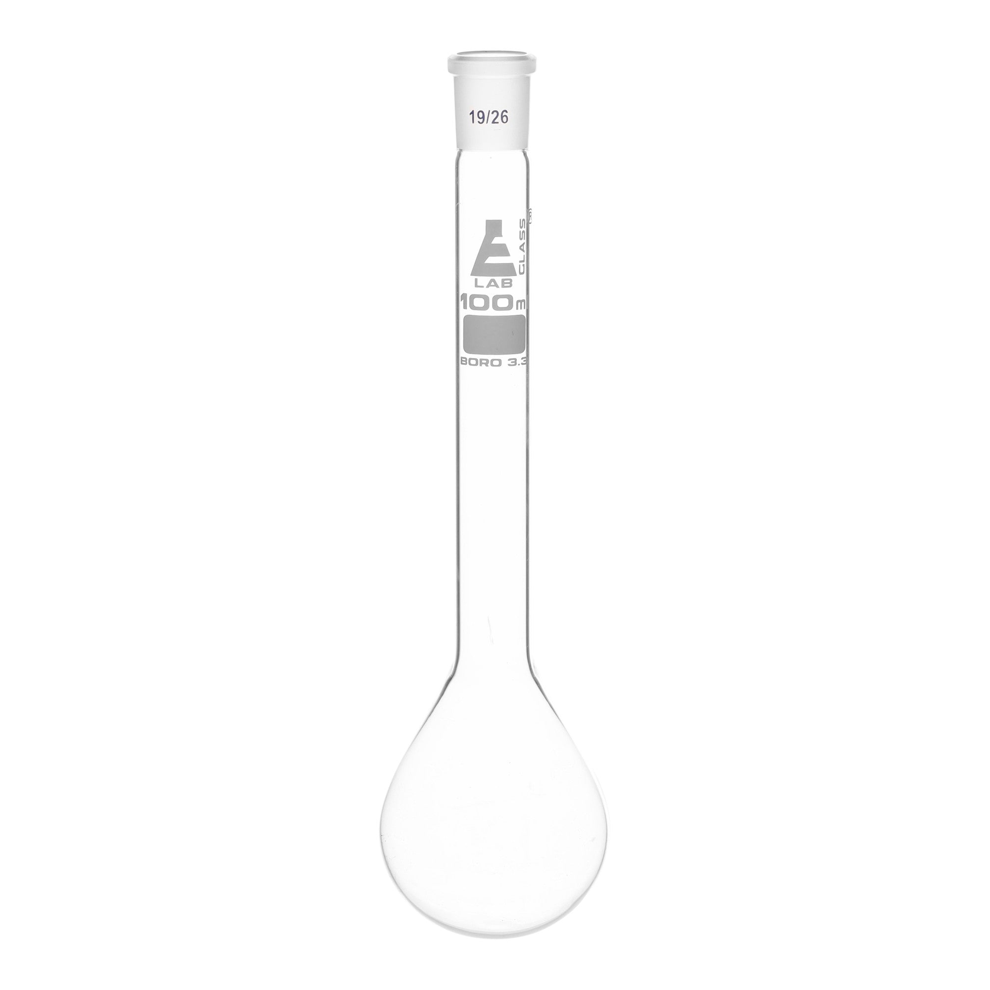 Borosilicate Kjeldahl Flask with Standard Ground Joint 19/26, 100 ml, Autoclavable