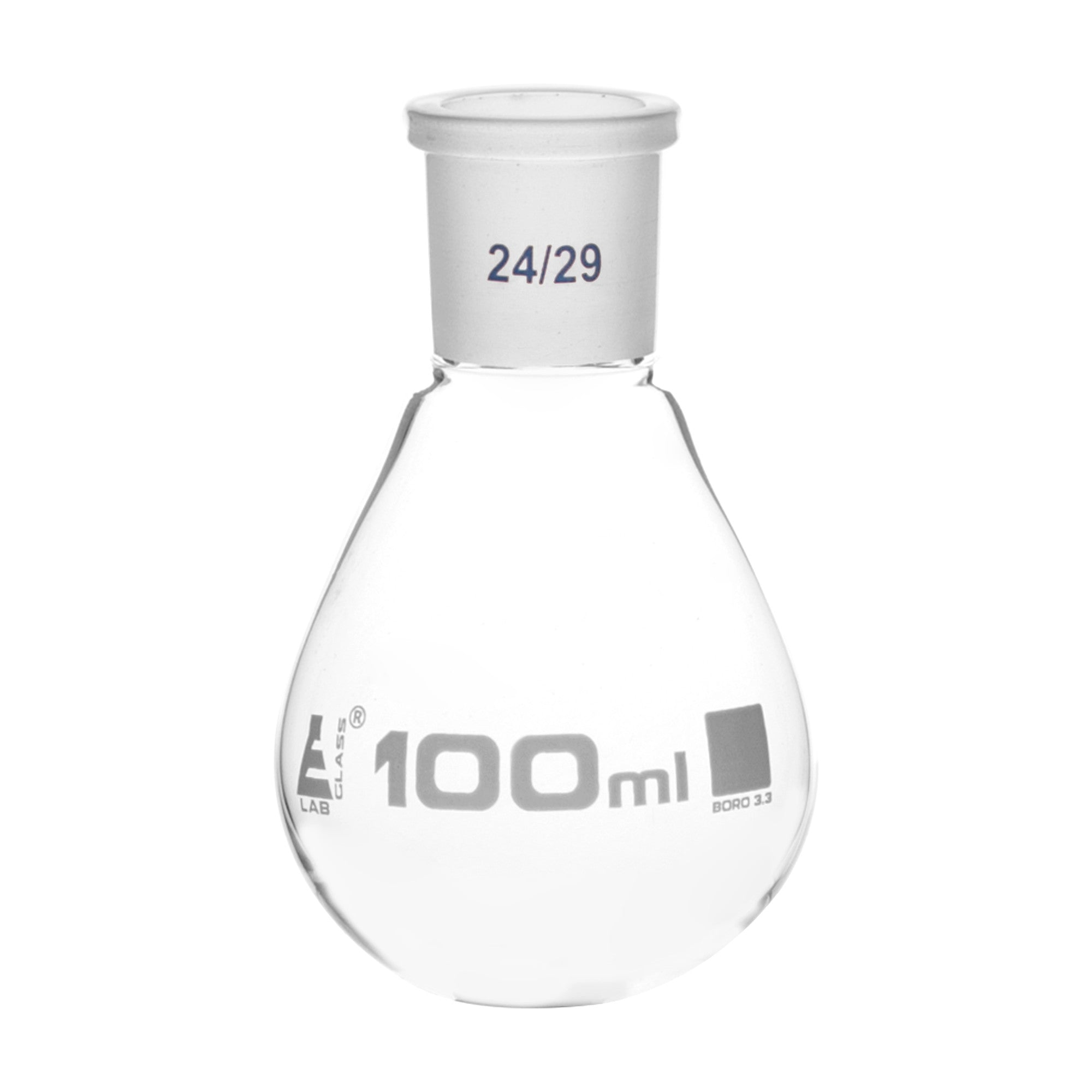 Borosilicate Evaporating Flask with Standard Ground Joint (24/29), 100 ml, Autoclavable