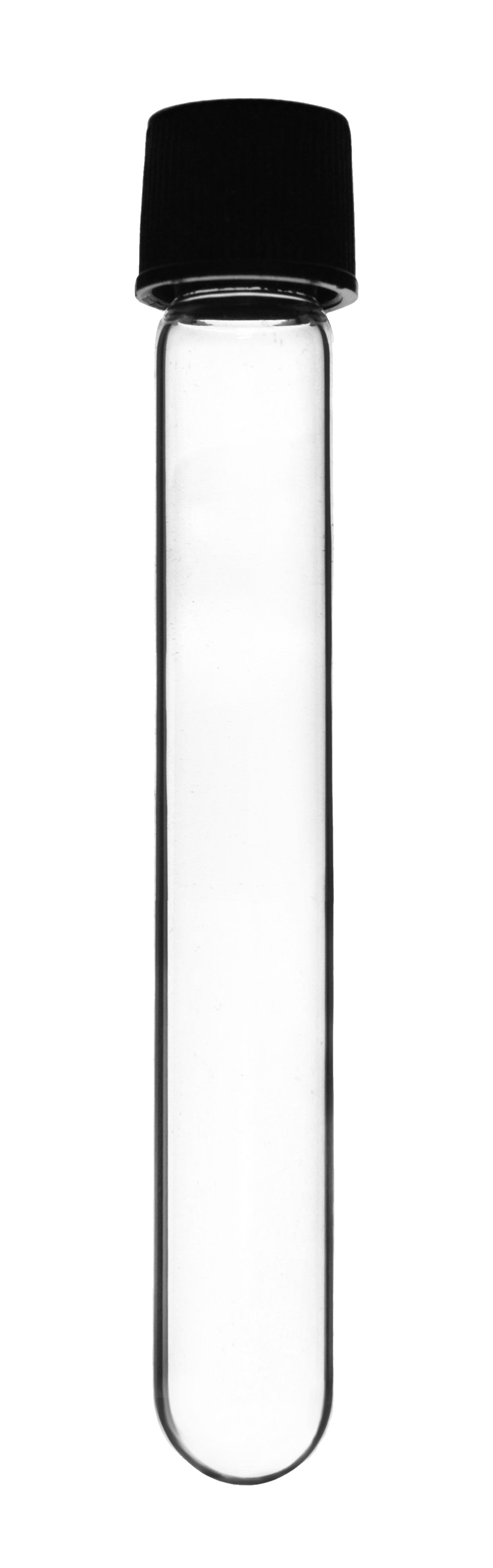 Borosilicate Glass Test Tubes, 10 ml, Round Bottom with Screw Cap