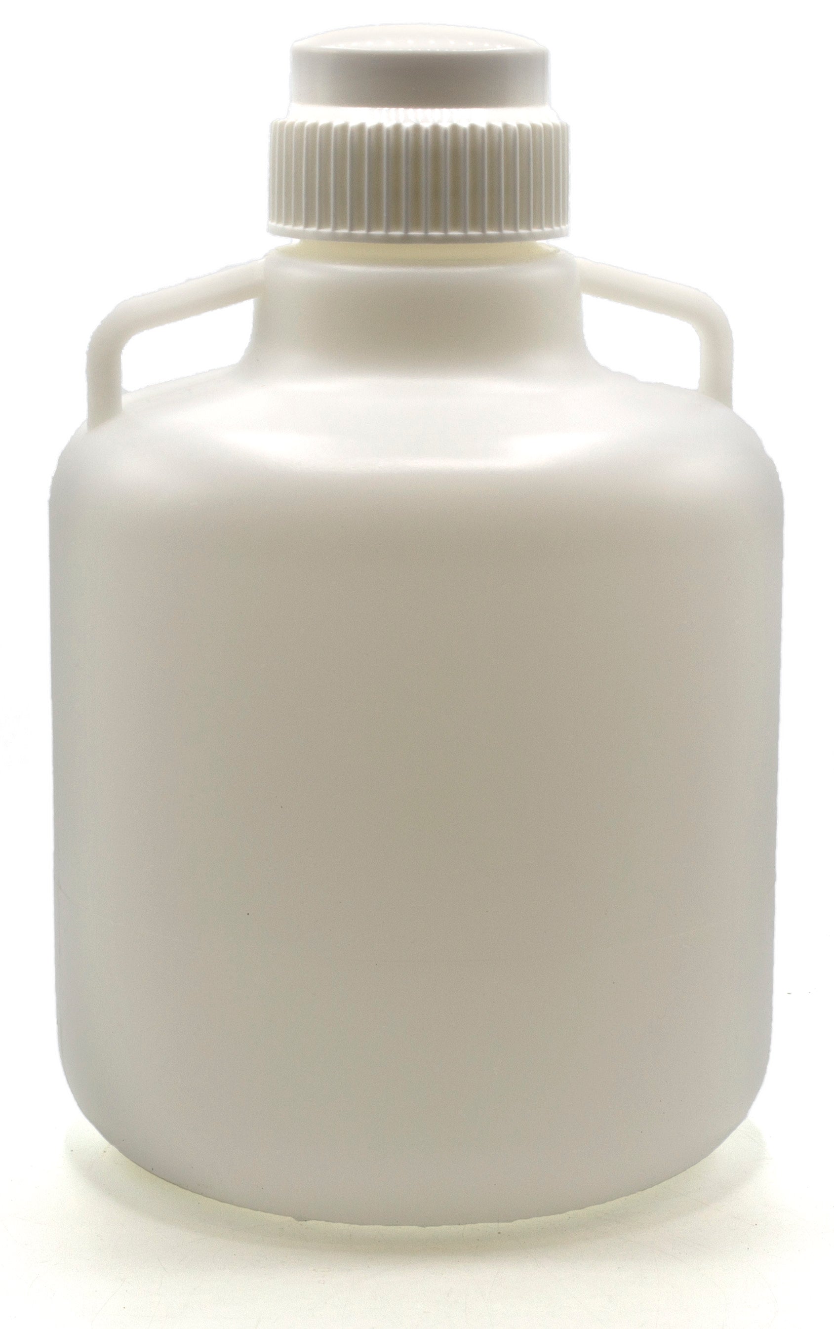 White Polypropylene Carboy with Gasket Cap, 10 Liter