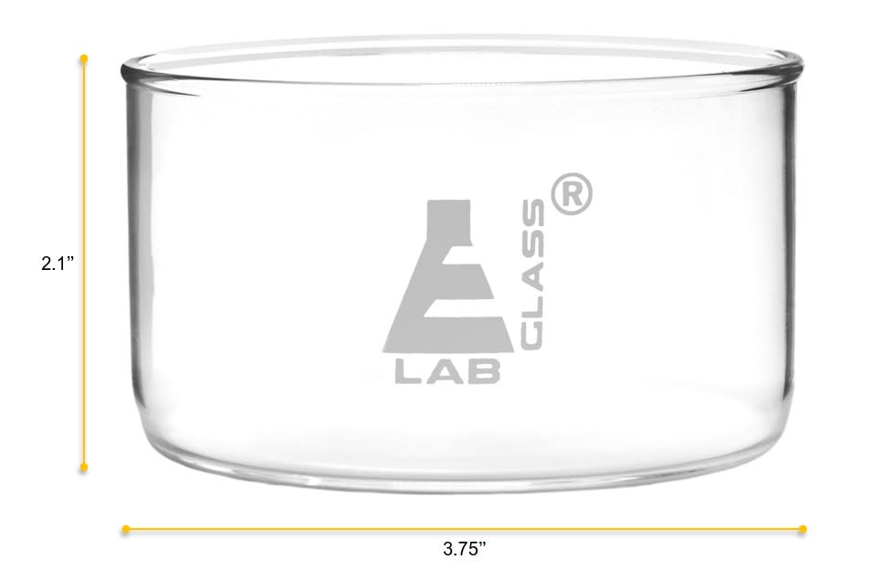 Flat Bottom Borosilicate Crystallizing Dish, 300ml, Autoclavable