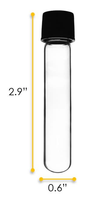 Borosilicate Glass Test Tubes, 5 ml, Round Bottom with Screw Cap