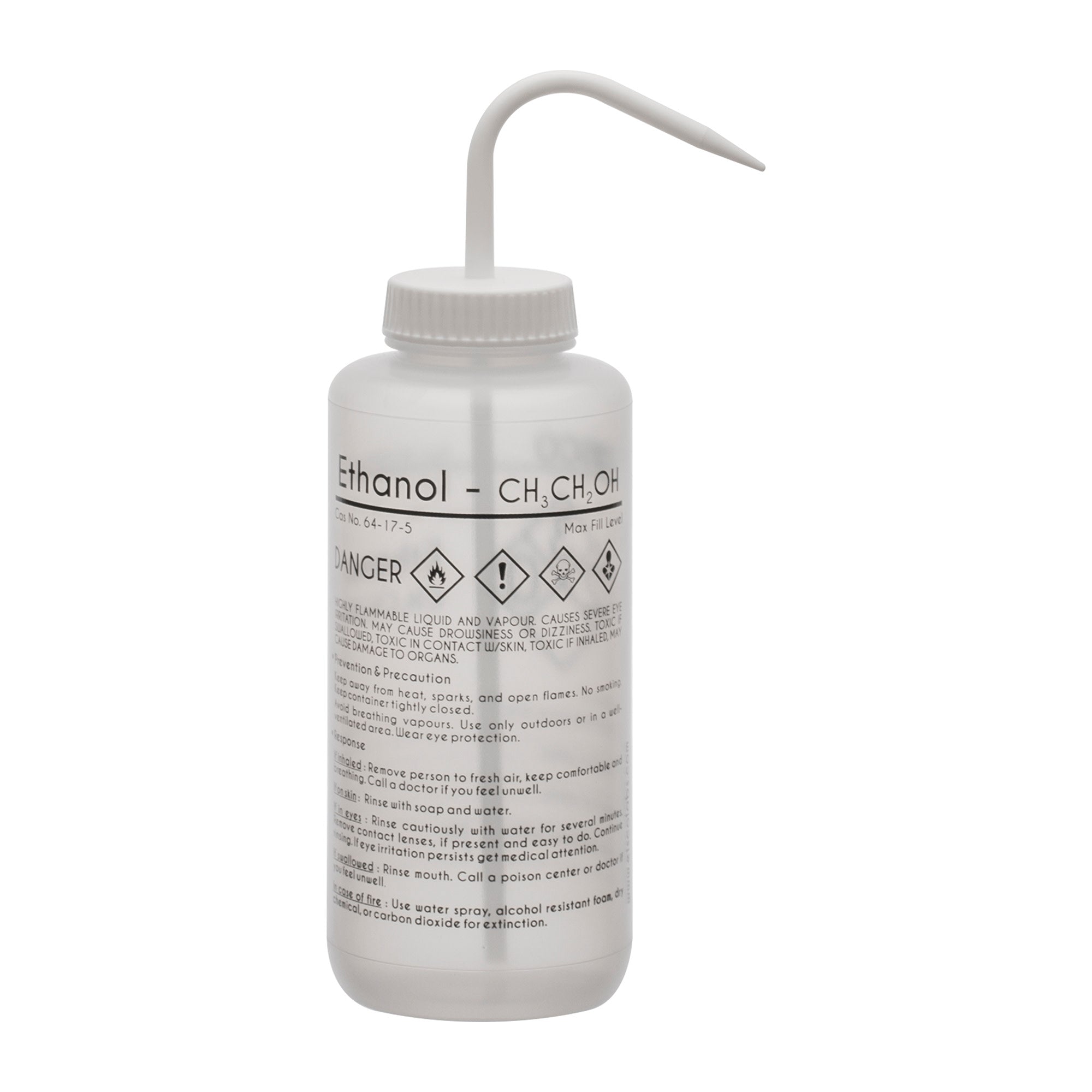 Performance Plastic Wash Bottle, Ethano, 1000 ml - Labeled (1 Color)