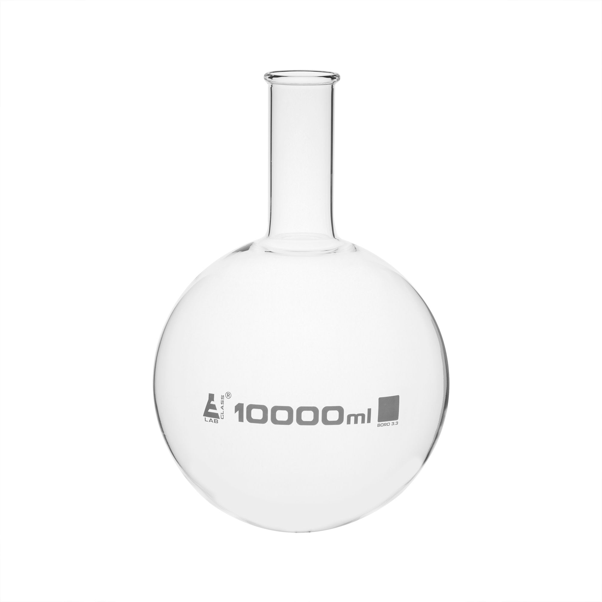 Borosilicate Glass Boiling Flask, 10 L, Round Bottom, Autoclavable