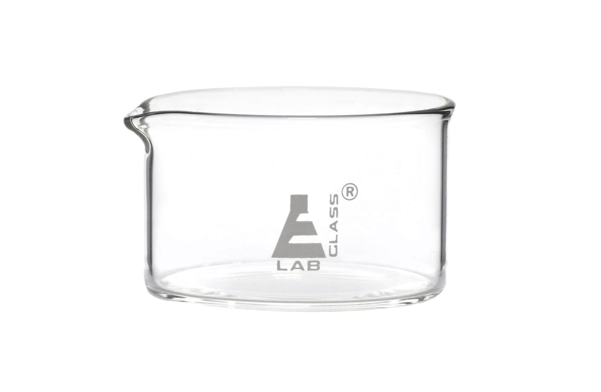 Flat Bottom Borosilicate Crystallizing Dish With Spout, 40ml, Autoclavable
